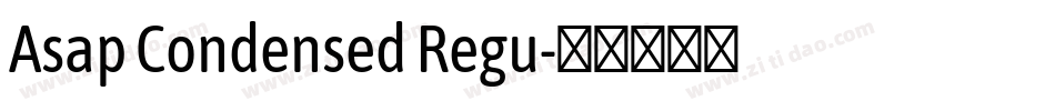 Asap Condensed Regu字体转换